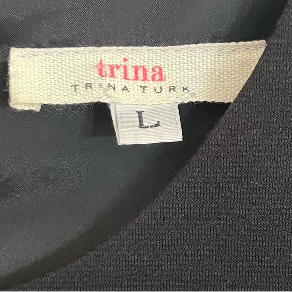 Trina Turk Women's Lilly Sleeveless Asymmetric Shift Dress Size Large - Picture 5 of 14